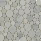 Kinetic White Asian Statuary Circles Honed Finish Marble Mosaic Tile