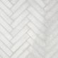 Snow White 1x4 Herringbone Polished Marble Mosaic