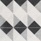 Art Geo by Elizabeth Sutton Terrazzo Deco Charcoal Gray 8x8 Matte Porcelain Tile: Pattern 3