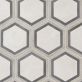 Sample-Ava Deco Sabbia Charcoal 8" Hexagon Matte Porcelain Tile
