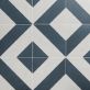 Auteur Diagonals Navy Blue 9x9 Matte Porcelain Tile: Pattern 2