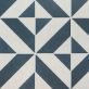 Auteur Diagonals Navy Blue 9x9 Matte Porcelain Tile: Pattern 3