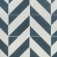 Auteur Diagonals Chevron-Offset Navy Blue 9x9 Matte Porcelain Tile