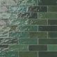 Sample-Portmore Green 3x8 Glazed Ceramic Subway Wall Tile