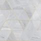 Sample-Verin Gray Polished Marble and Brass Mosaic Tile