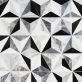 Sample-Phantasm Tuxedo Black and White Polished Marble Mosaic Tile