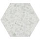 Sample-Terrazzo Hexagon Green 9" Matte Porcelain Tile
