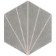 Sample-Pergola Beams Graphite 12.5" Hexagon Matte Porcelain Tile