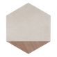 Sample-Pergola Wood Taupe 12.5" Hexagon Matte Porcelain Tile