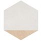 Sample-Pergola Wood White 12.5" Hexagon Matte Porcelain Tile