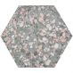 Sample-Six Hexagon Teal 12.5" Matte Porcelain Tile