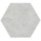 Sample-Terra Pompeii Blanco 8" Hexagon Matte Porcelain Tile
