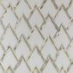 Sample-VZAG White and Gold Marble & Brass Polished Mosaic Tile by Vanessa Deleon