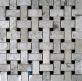Trenza Basket Weave Carrara Marble Polished Mosaic Tile