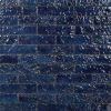 Sample-Easton Mesa Denim Dark Blue 2x8 Handmade Glazed Clay Brick Textured Subway Tile