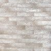 Sample-Easton Mesa Light Gray 2x8 Handmade Glazed Clay Brick Textured Subway Tile