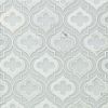 Sample-Kensington Super White Glass & Asian Statuary Marble Polished Mosaic Tile