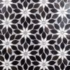 Sample- Wildflower Black Horizon Polished Marble Tile