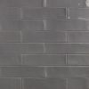 Sample-Manchester Charcoal Gray 3x12 Subway Glazed Ceramic Wall Tilee