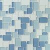 Sample-Coastal Seaside French Pattern Beached Frosted Glass Tile