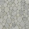 Sample-Kinetic Asian Statuary Circles Honed Finish Marble Tile