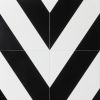 Timeless Nero Blanco 12x18 Polished Nanoglass Porcelain Tile By Elizabeth Sutton 