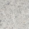 Sample-Nature Tumbled Pram Gray Pebble Mosaic Tile