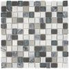 Sample- Esker Oxford Gray Squares Marble & Glass Tile