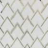 Sample-VZAG Calacatta Polished Marble & Antique Mirror Mosaic Tile by Vanessa Deleon
