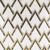 Sample-VZAG Nero Black, Gold and White Marble & Brass Polished Mosaic Tile by Vanessa Deleon