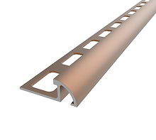 Essential Dark Bronze Brown 12mm Round Shape Aluminum Tile Edging Trim