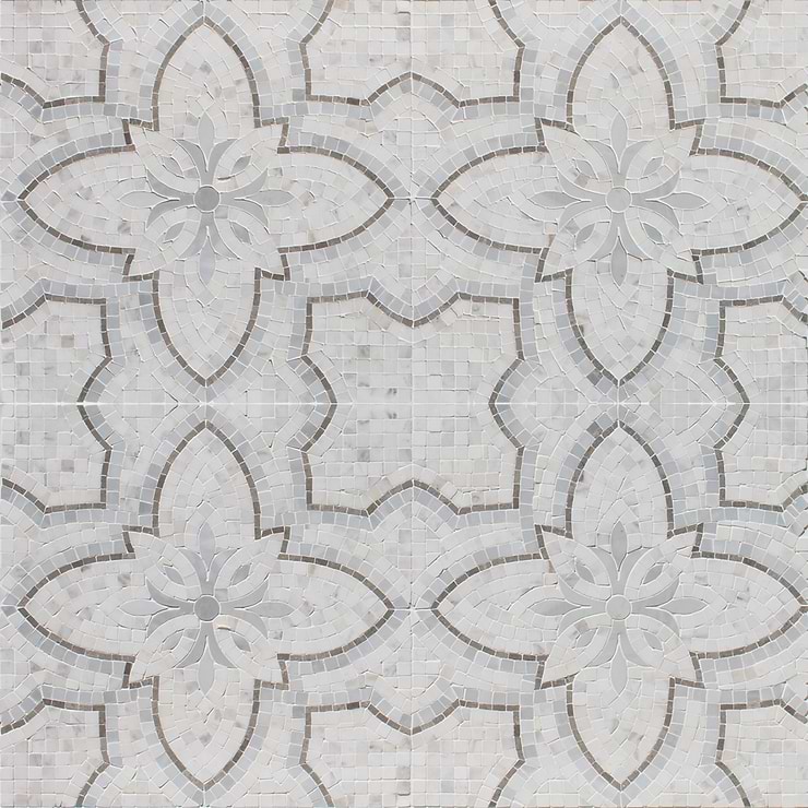 Primrose Bianco Grigio Marble Tile