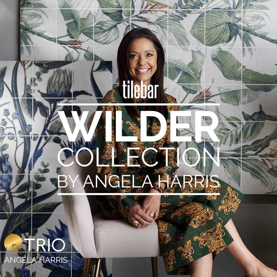 Angela Harris Wilder Spring Leaves Mural 8x8 Matte Porcelain Tile