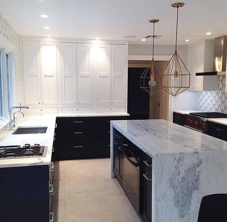 VZAG Nero Black and White Marquina Polished Marble Mosaic Tile by Vanessa Deleon