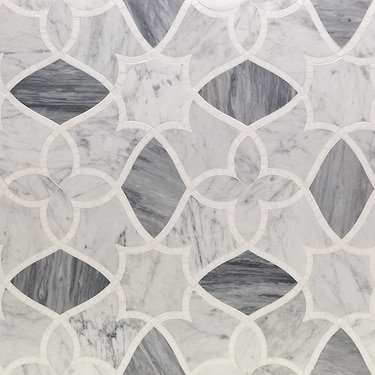 Elysian Carrara Gray Polished Marble Mosaic