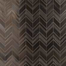 Magma Chevron Venice Bronze Lava Stone Polished Mosaic Tile
