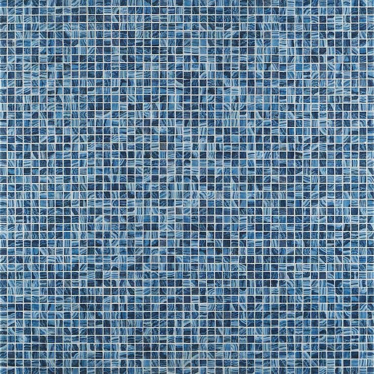 Swim Bali Blue 1x1 Glossy Glass Mosaic Tile