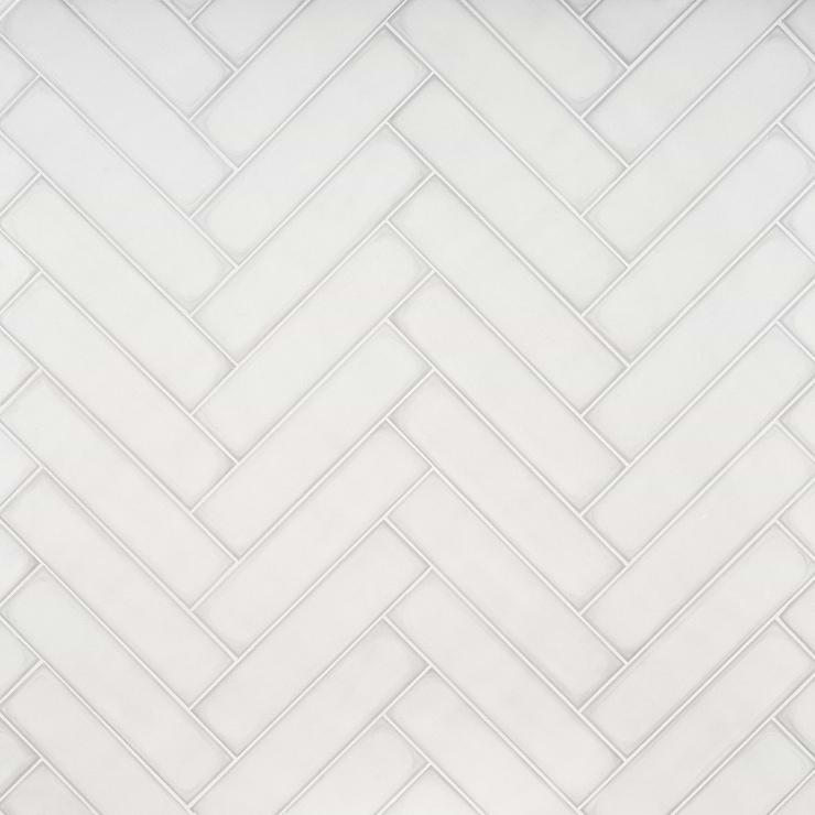 Stacy Garcia ArtBlock Bianco White 4x16 Matte Porcelain Tile