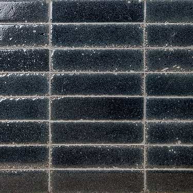 LavaArt Black 3x12 Glazed Lava Stone Subway Tile