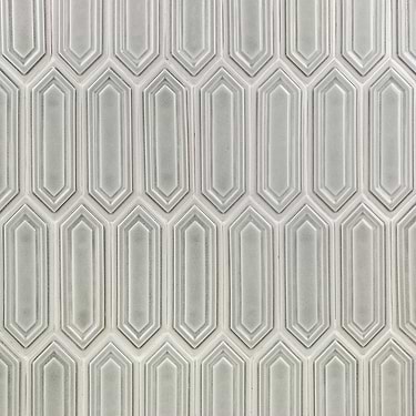Nabi Picket Tundra Gray 3x9 Picket Crackled Glass Tile