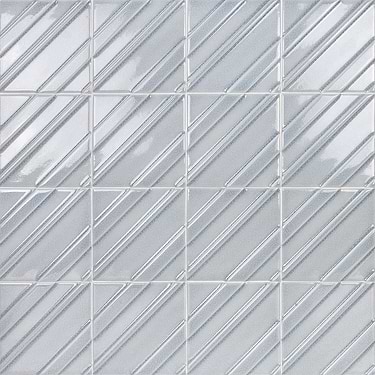 33.79 Sq ft Scrap Lot  Nabi Argyle Arctic Blue 6x6 Crackled Glass Wall Tile, Glazed