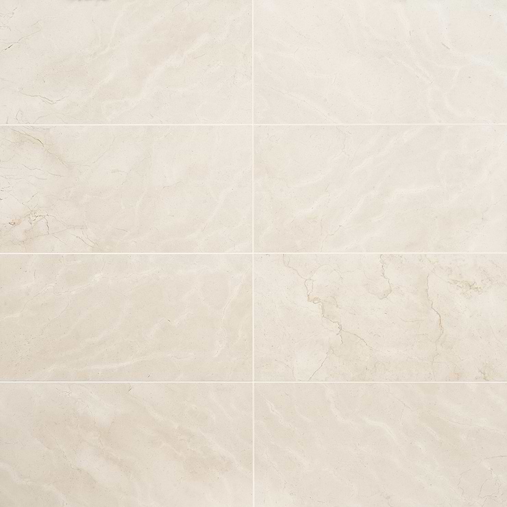 Crema Marfil 12x24 Honed Marble Tile