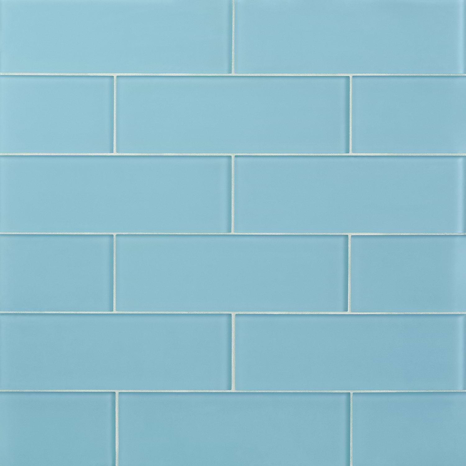 Loft Turquoise 4x12 Frosted Glass Tile | TileBar.com