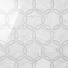 Celine Carrara White Polished Marble Mosaic Tile