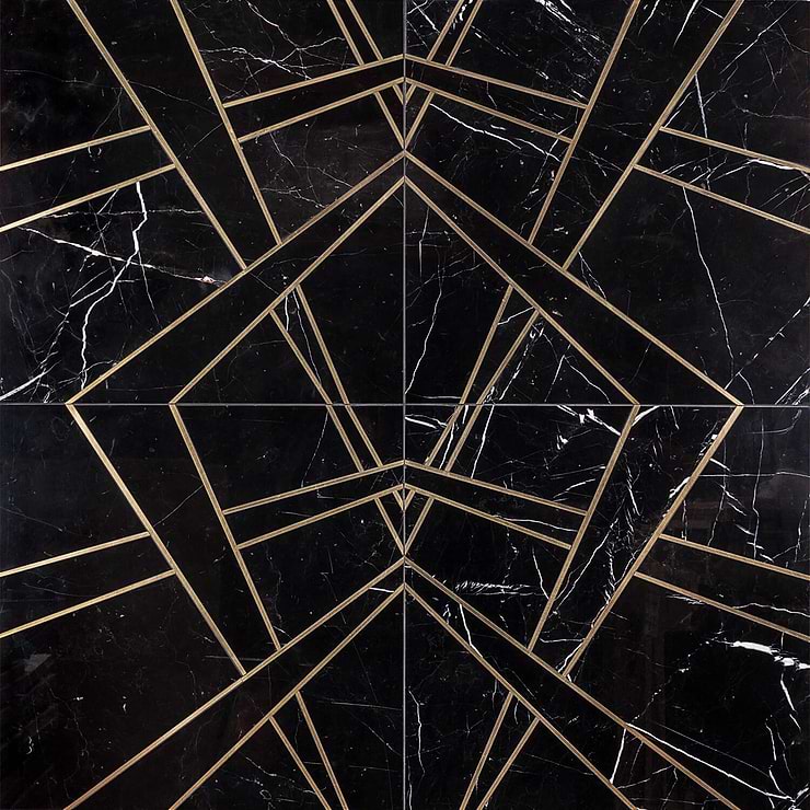Marble + Metal Tile for Backsplash