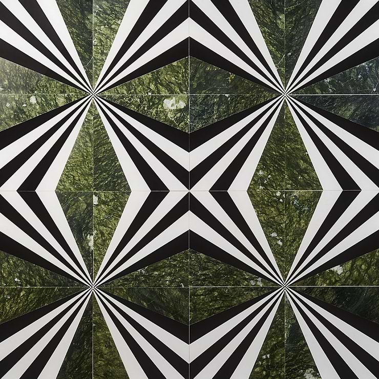 Wings Green Jade 12x12 Polished Marble Mosaic Tile By Elizabeth Sutton