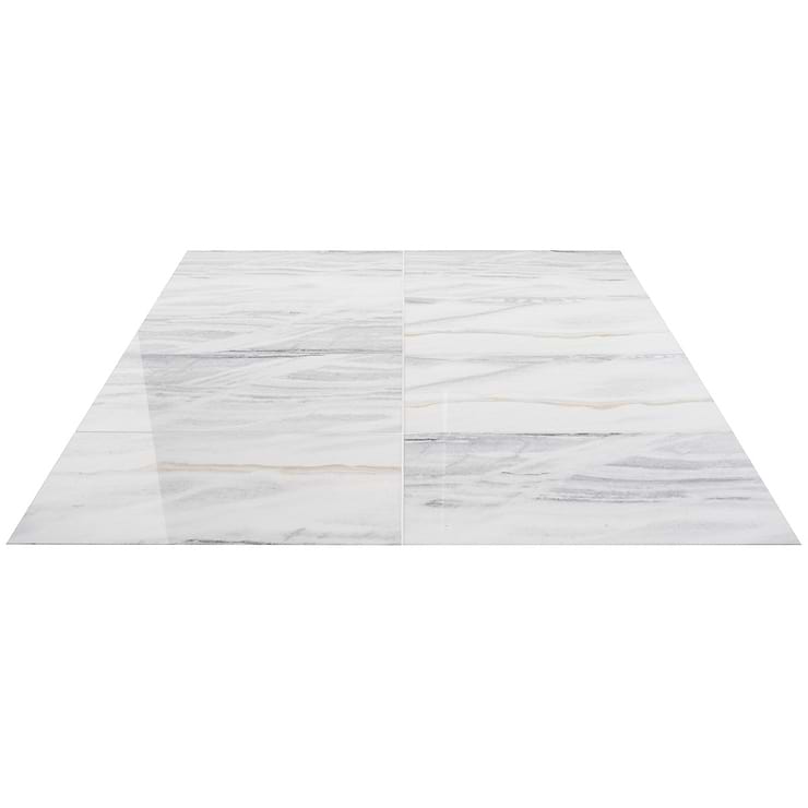 Lasa Silver Gold 12x24 Polished Marble Tile