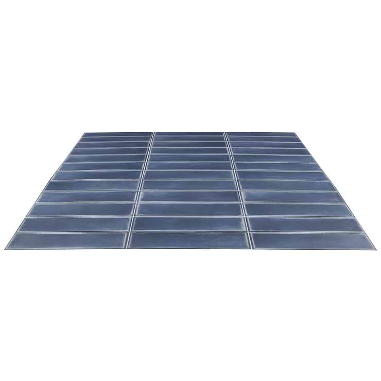 Stacy Garcia ArtBlock Denim Blue 4x16 Matte Porcelain Tile