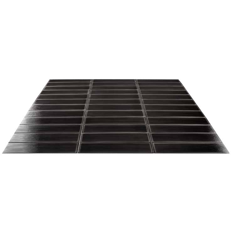 Stacy Garcia ArtBlock Fluted Nero 4x16 Glossy Porcelain Tile