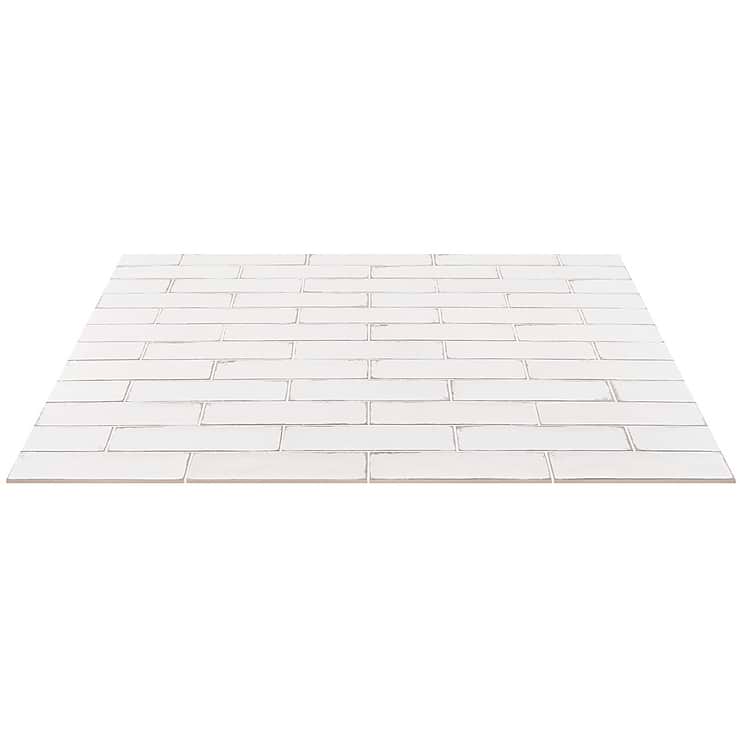 Los Lunas White 4x12 Polished Ceramic Subway Wall Tile